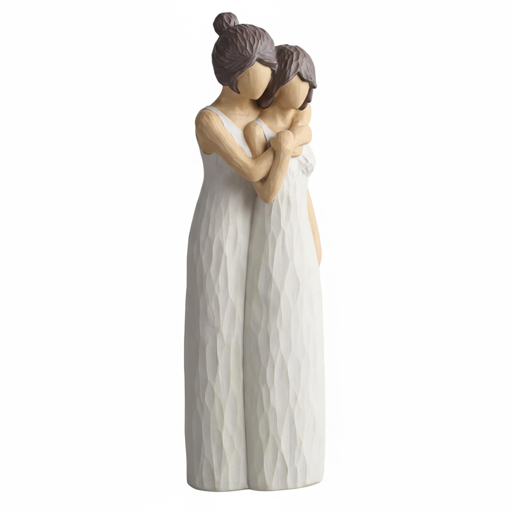 Striegro Mother Daughter Figurine, Heartwarming Embrace Sculpture for Mom, White Resin Mother and Daughter Figurine for Home Decor..