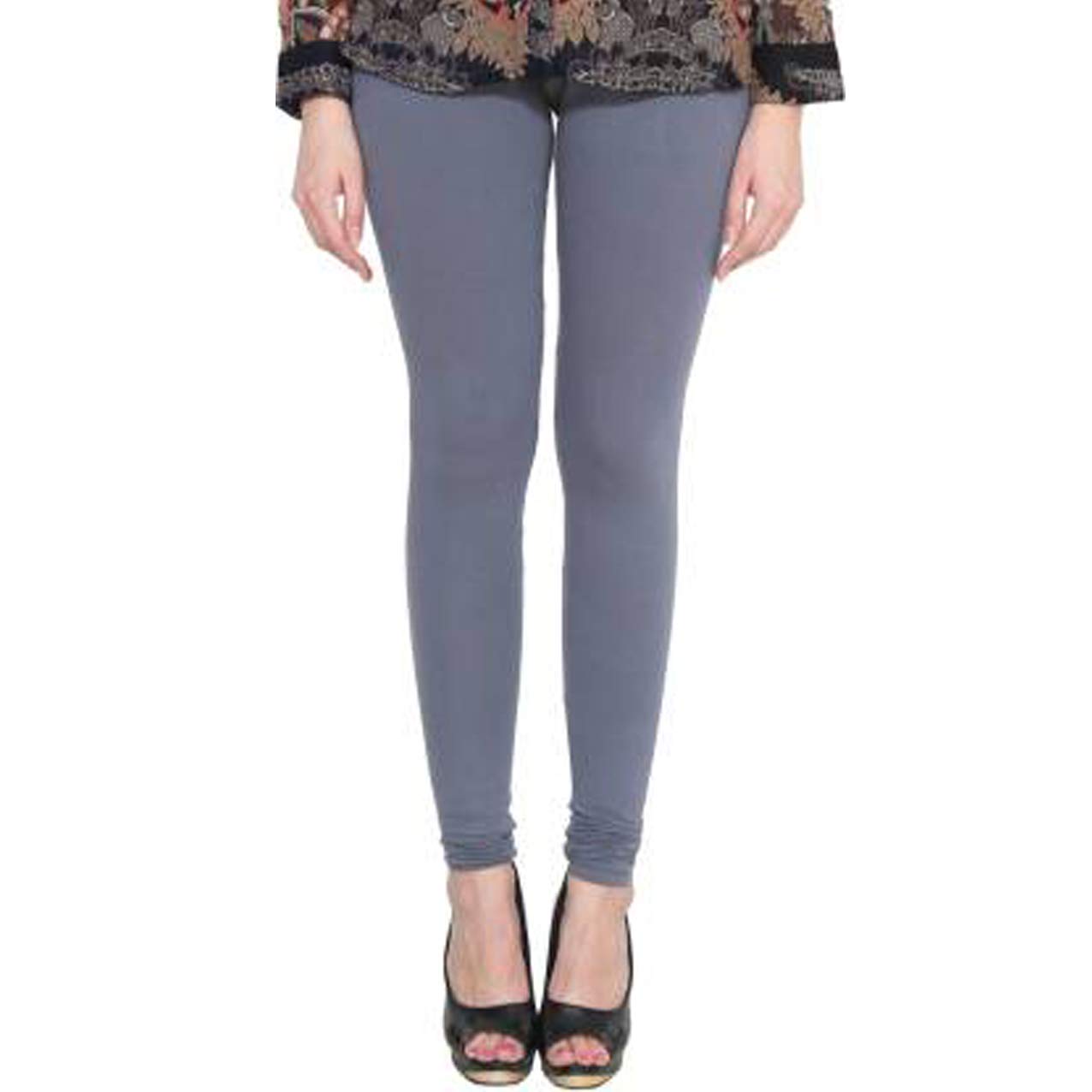 clarita Girls/Women's Soft Cotton Stretchable Regular Fit Churidar Leggings - (Free Size Plus 35 Colors, Grey)-picture-16
