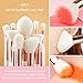 Jessup Brand 25pcs Professional Makeup Brush set Beauty Cosmetic Foundation Power Blushes eyelashes Lipstick Natural-Synthetic Hair Brushes set (Pearl White/Rose Gold)