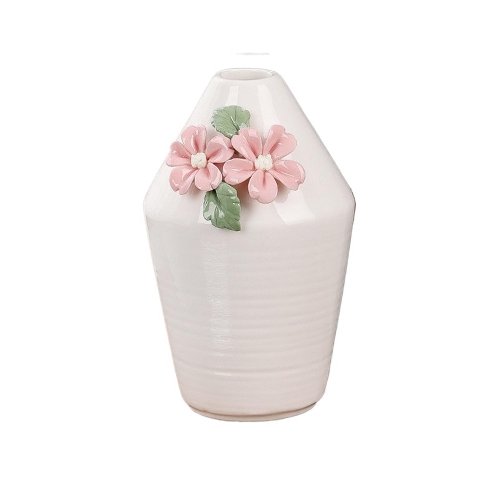 Mini Vase Mini Vase Embossed Flower Porcelain Floral Arrangement Accessories Hydroponics Terrarium Home Decoration(11.5cm-C)