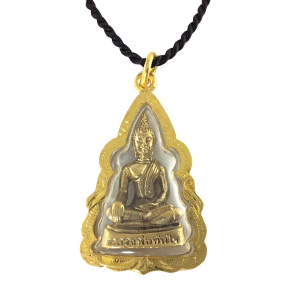 MAHA MONGKOL Phra LP Tanjai Thai Amulet Buddha Gold Pendant Famous Fast Success Wish Lucky Money Trade Rich Wealth Gold Amulet Powerful Talisman Meditation Magic Amulets Charm Gift Pendants