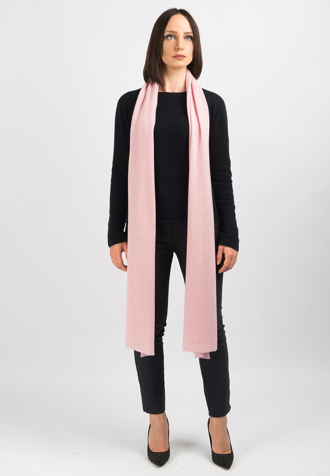 Dalle Piane Cashmere Damen Schal Breit 100% Kaschmir | Halstuch für Büro, Abend und Reisen, 200x35 cm, vier Jahreszeiten, Geschenk für Sie, Made in Italy