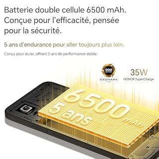 HONOR 400 Smart 4G Smartphone Dual SIM NFC Android 15, 8+256GB, 6500mAh Batterie Double Cellule, 108MP +2MP avec Bouton AI Téléphone, 6.77 Pouces 120 Hzécran Confort, 5 étoiles SGS&IP65, Velvet Black