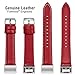 Fullmosa Fitbit Charge 2 Band/Fitbit Charge 2 Strap/Wristbands/Fitbit Charge 2 Replacement/Fitbit Charge 2 Accessories, Genuine Leather Strap for Fitbit Charge 2, Red