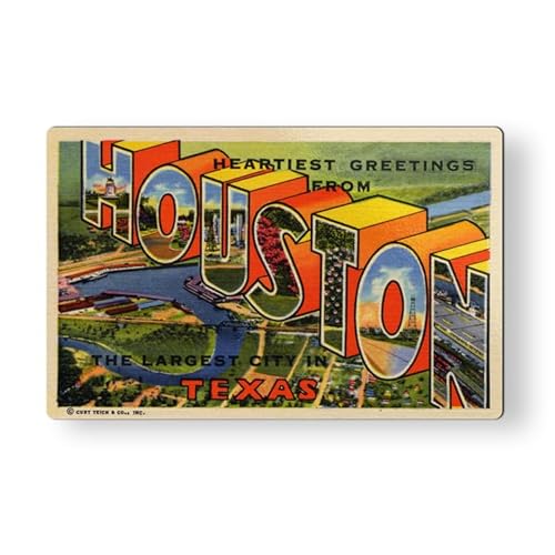 Greetings from Houston Texas Magnet for Car Fridge Locker