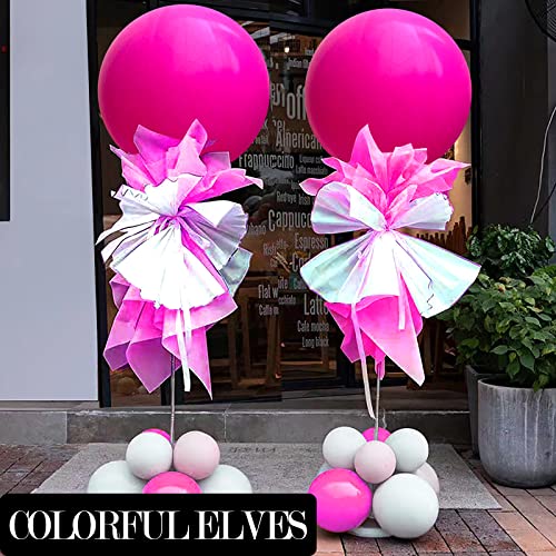 Image of Hot Pink Latex Balloons 36 inch 4 Pack Thicken Round Balloon for Birthday Weeding Party Decorations