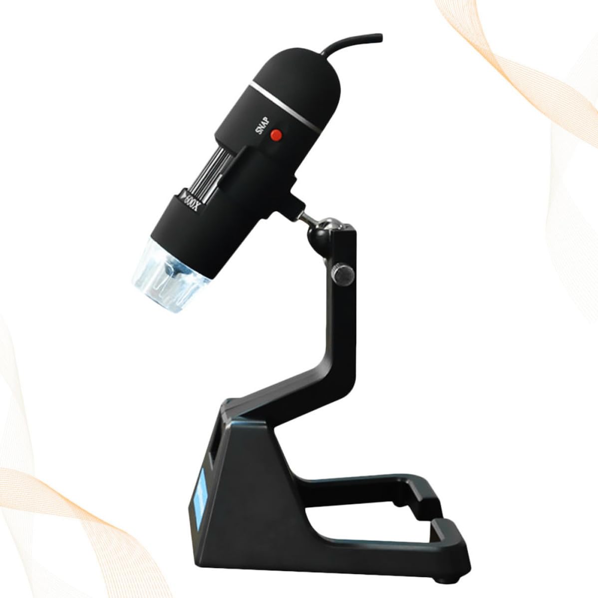 Microscopio Digitale USB 2 Milioni 25x-600x 8 LED Nero