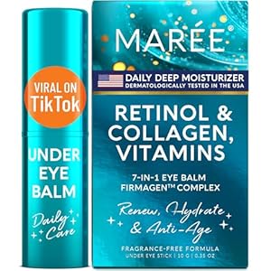MAREE Under Eye Balm Stick with Retinol & Ceramide Complex – Facial Moisturizer for Dark Circles & Wrinkles – Under Eye Brightener Stick, Anti Wrinkle Hydrating Face Skincare