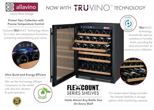 Image of Allavino Wine Refrigerator, 56 Bottle, Black