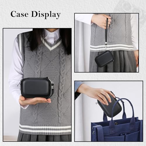 Funda RAIALL para cámara mini digital vintage CHUZHAO negra miniatura 2