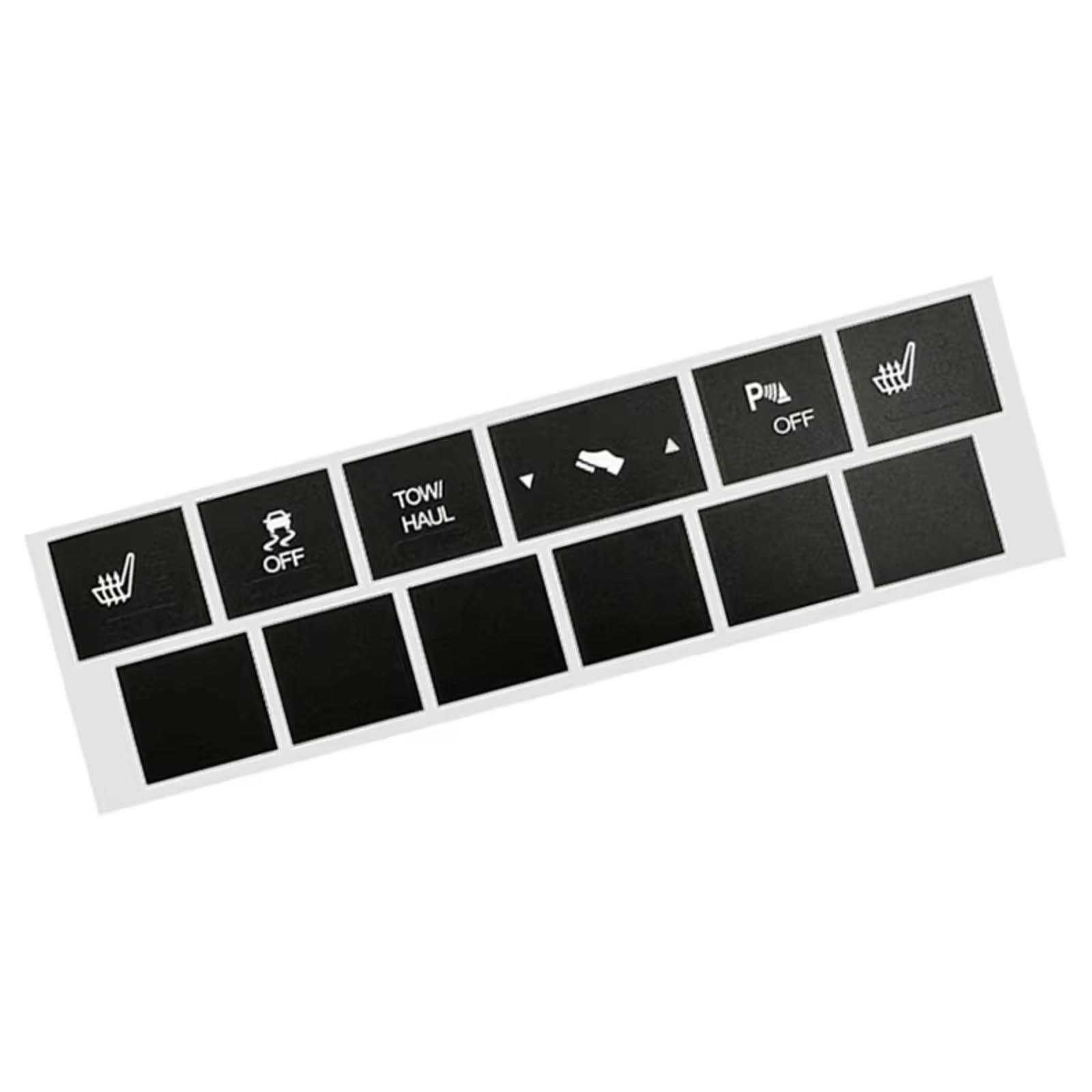 Button Repair Stickers for Car Compatible with Jeep for Cherokee for Commander 2PCS Car Stickers PVC Center Heated for Seat Traction Button Repair Sticker Set