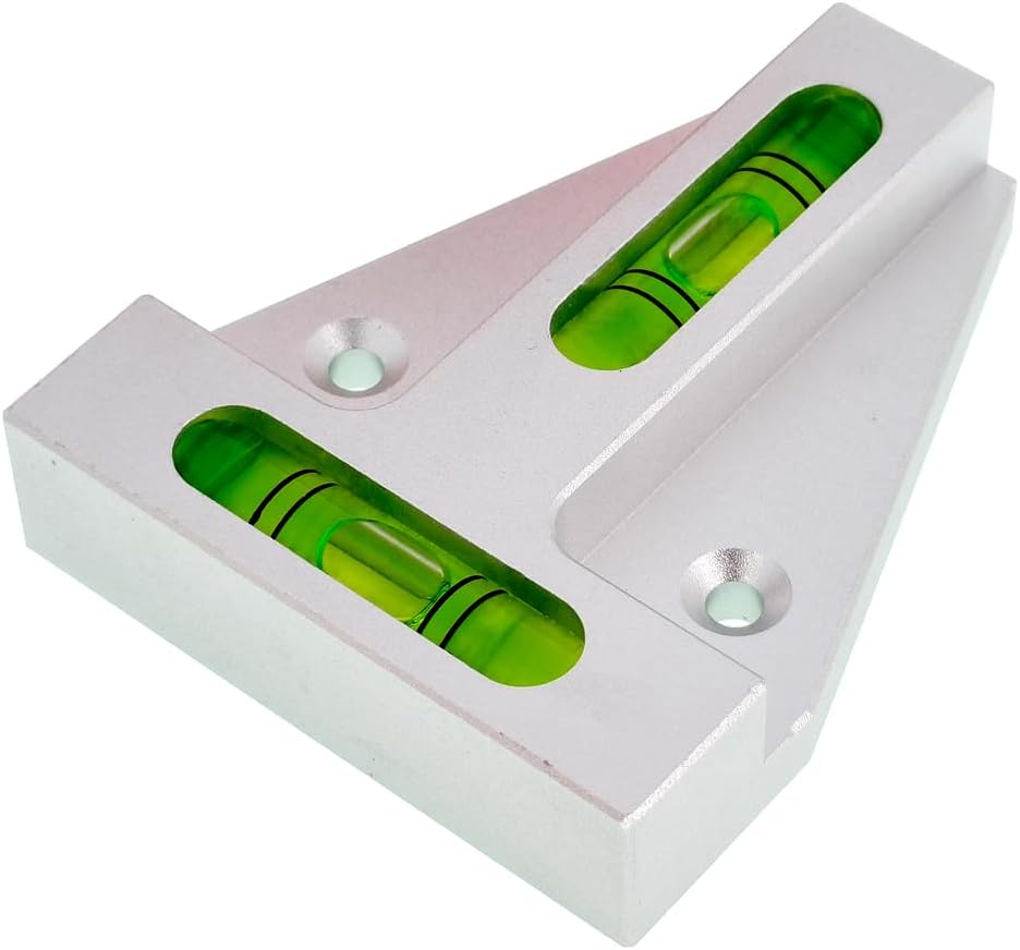Aluminum alloy high-precision T-shaped mini level platform can be used with a small level ruler and strong magnetic beads (70 * 56 * 15mm)