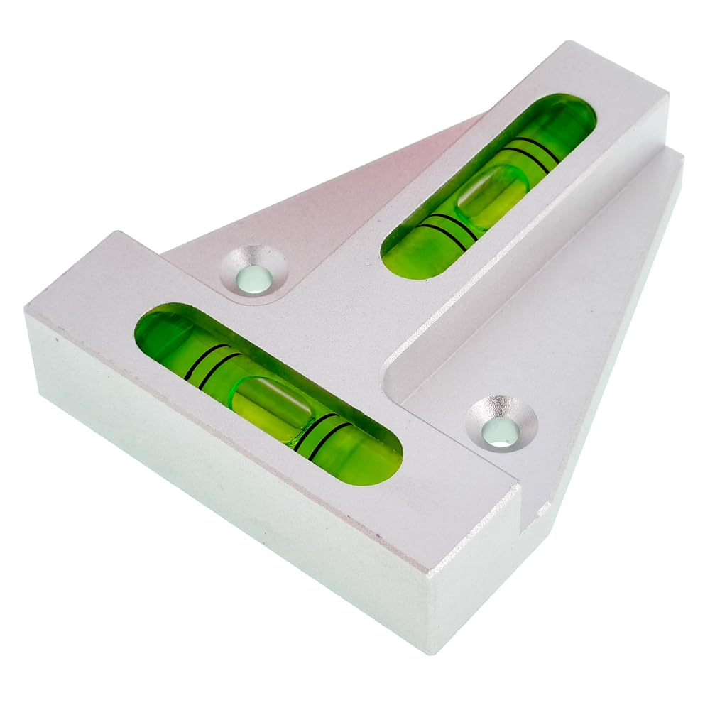 Aluminum alloy high-precision T-shaped mini level platform can be used with a small level ruler and strong magnetic beads (70 * 56 * 15mm)