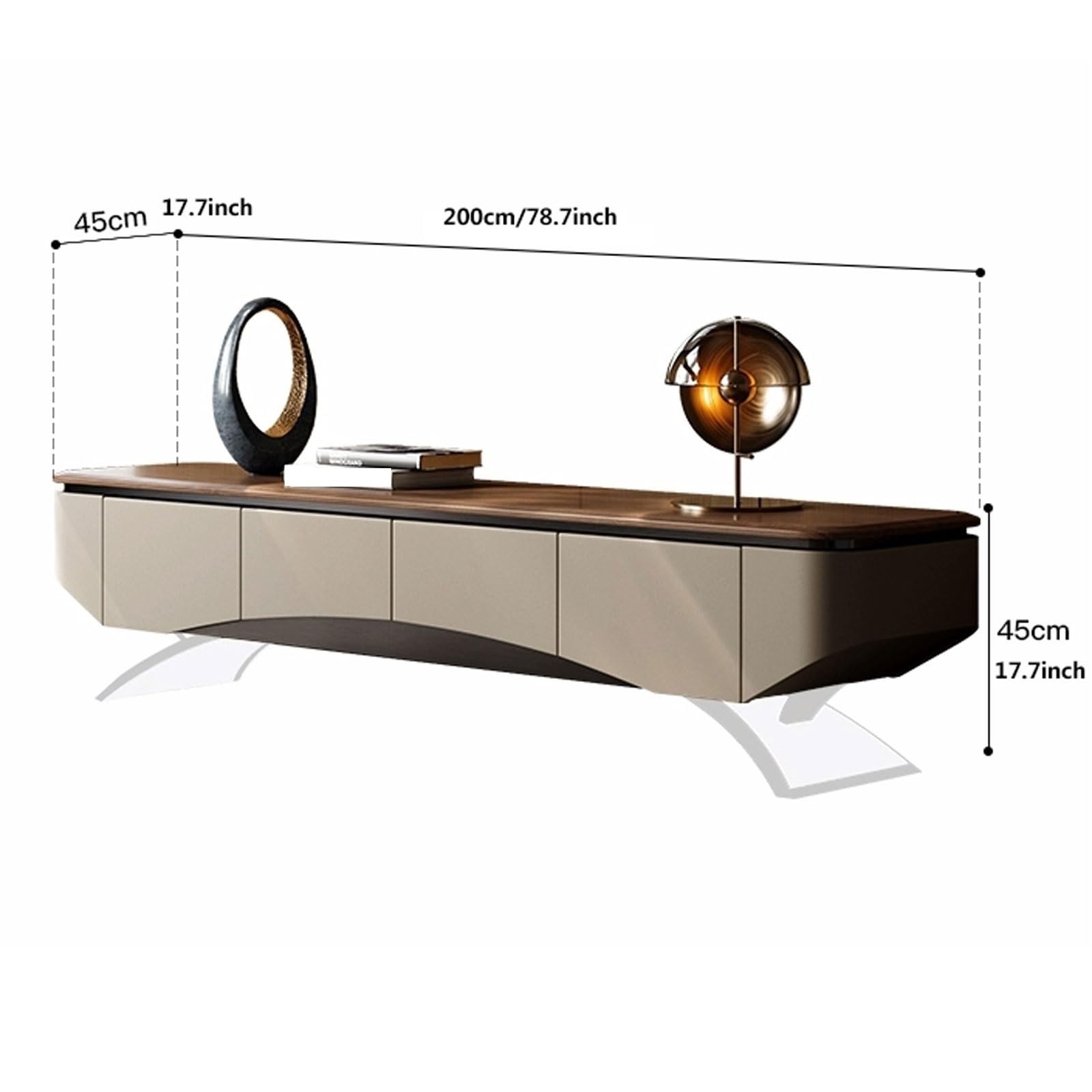TV-Schrank TV-Board Lowboard ﻿ Moderner TV-Ständer mit Beinen, Holz-Entertainment-Center-Medienkonsole, Haushalts-TV-Regal, Medienkonsolenschrank zur Aufbewahrung Hängeschrank Wohnwand