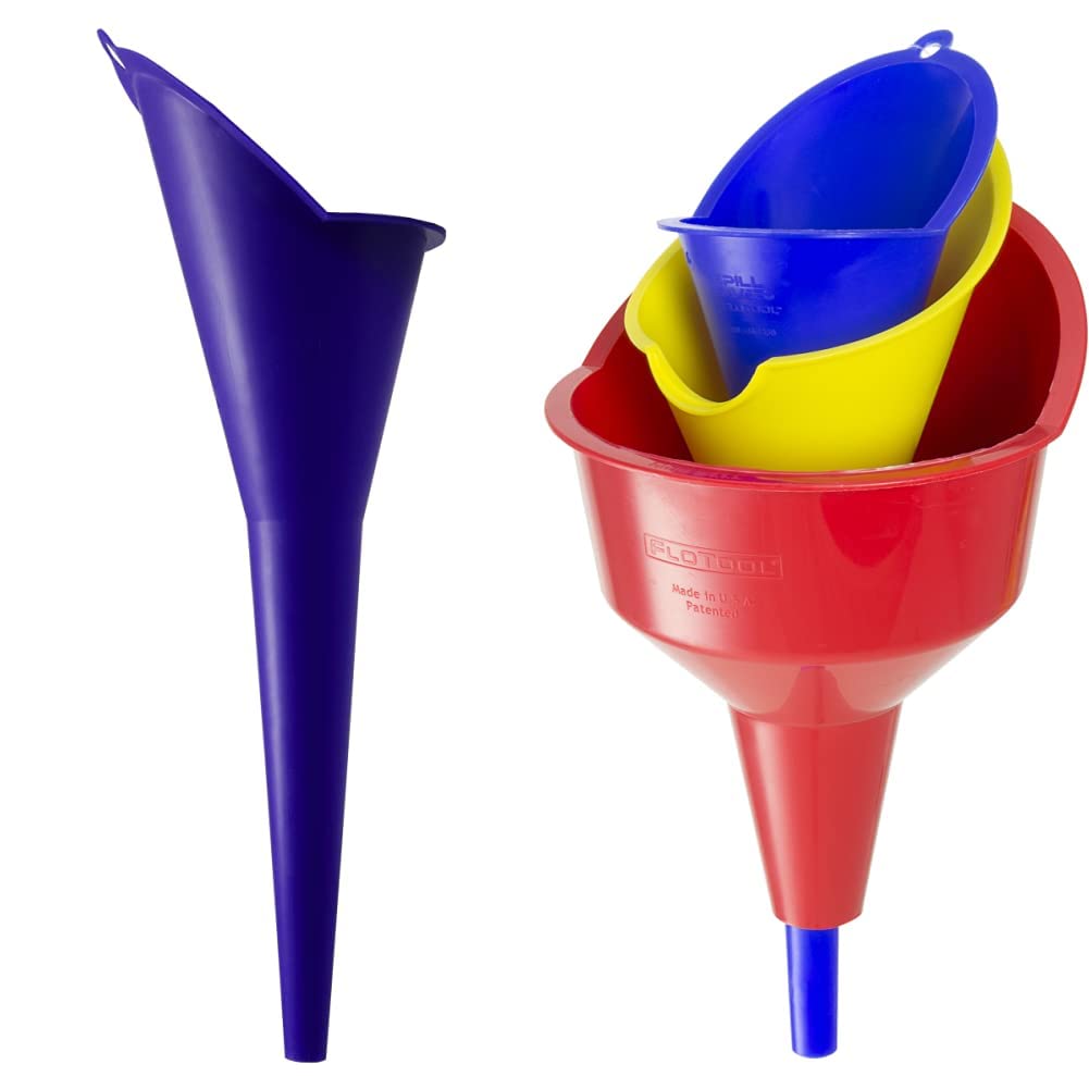 FloTool 10701 Spill Saver MultiPurpose Funnel, Blue