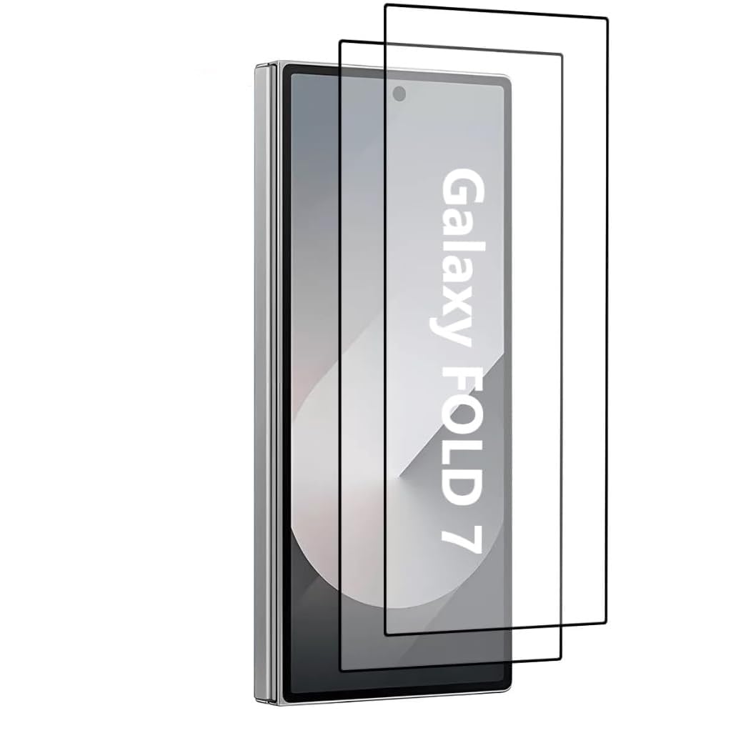 QsmQam Military Grade Tempered Glass Compatible with Samsung Galaxy Z Fold 7 5G with Anti-Explosion 9H Hardness Edge-to-Edge Coverage Screen Guard(Pack of 2)