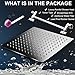 PinWin 12 Inch High Pressure Showerhead with 11 Inch Arm