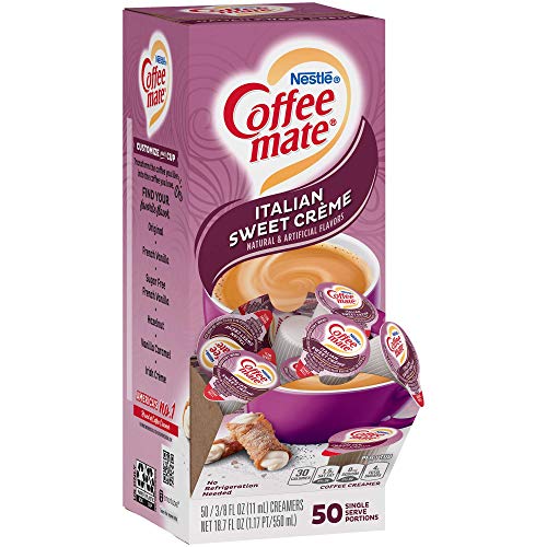 Coffee-mate 84652 Liquid Coffee Creamer, Italian Sweet Creme, 0.375 oz Cups, 50/Box - Image 3