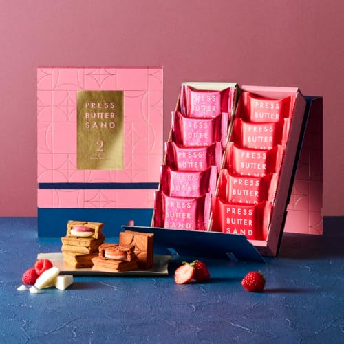 【公式】PRESS BUTTER SAND 季節限定デザイン 贈り物 2種セット (10個〈あまおう苺5個・ラズベリーホワイトショコラ5個〉) 東京 土産 人気 お菓子 洋菓子 クッキー ギフト プレゼント お取り寄せ 詰め合わせ 誕生日 バースデー バレンタイン バターサンド