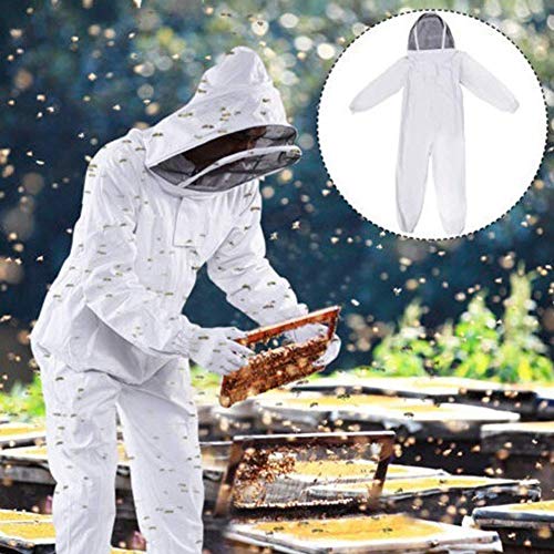 Youth Union Imkeranzug mit Zaunschleier Schutzhandschuhe, Belüfteter, Baumwolle Bienenzucht Anzug, Unisex Overall Bee… – Bild 7