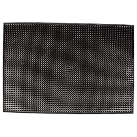 Co-Rect Products SM0758 Bar Top Service Mat, Black Color, 12" x 18" x 1/2" Size, Black Cover