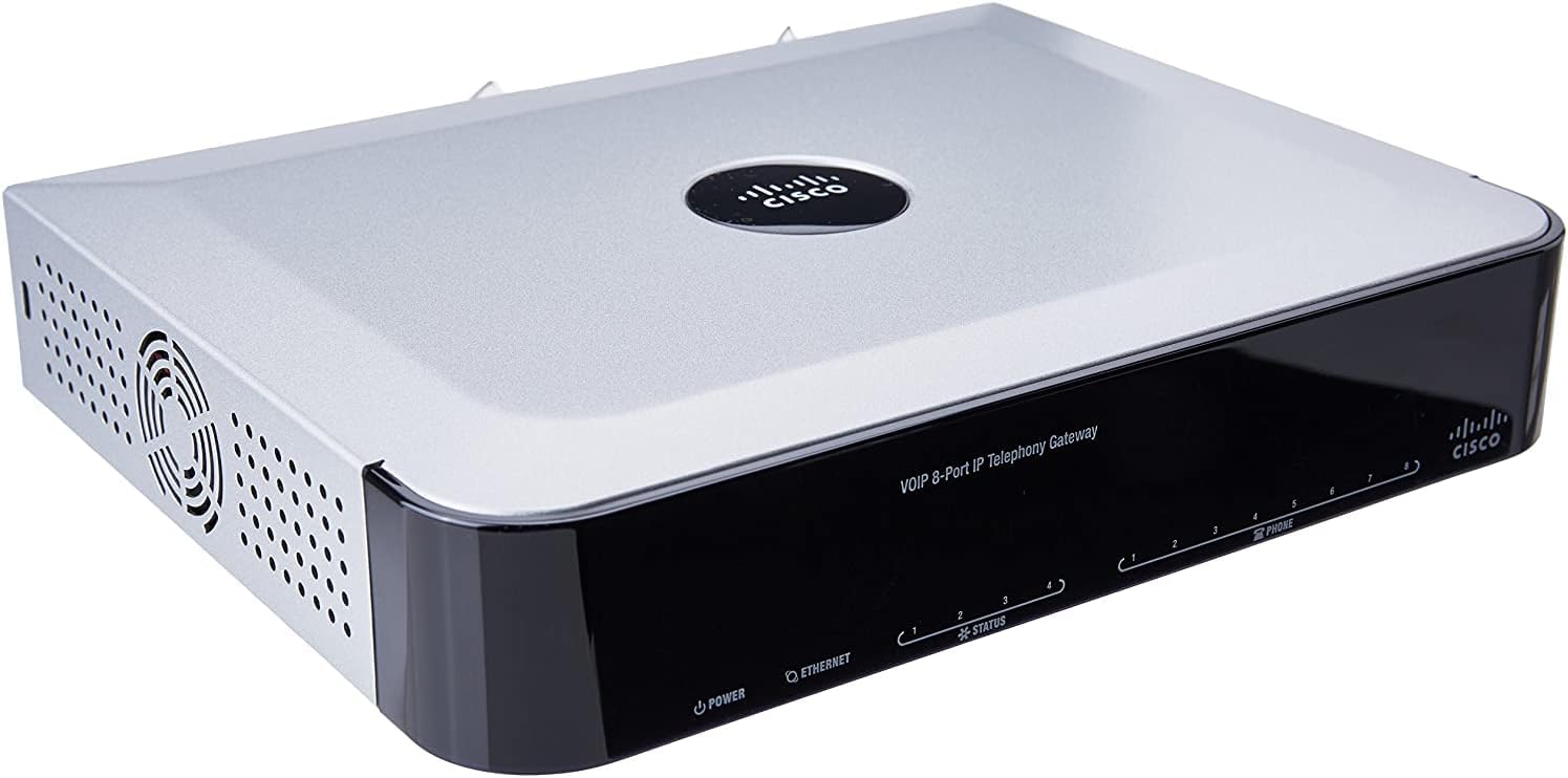 Cisco Small Business Pro Spa8000 8-Port Ip Telephony Gateway - Voip Phone Adapter-SPA8000-G1 (Renewed)