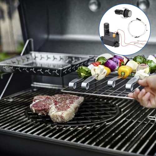 Image of SafBbcue 66353 Grill Igniter Kit, 2-Outlet BBQ Push Button Ignition Replacement for Weber Genesis II 210 E-210 S-210 Gas Grills (2017 & Newer)