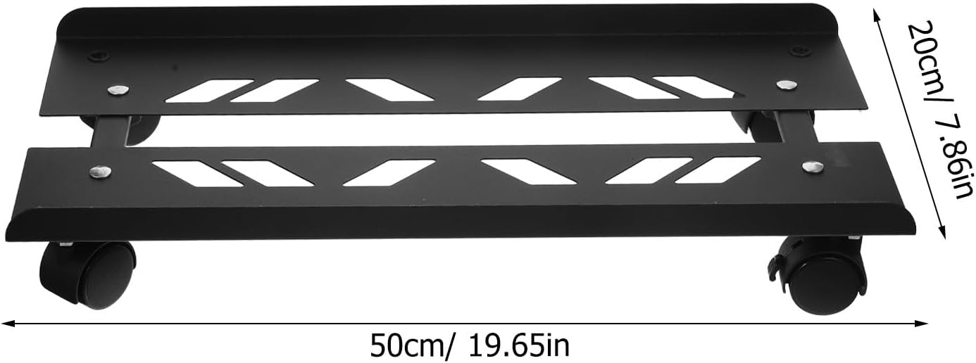 DOITOOL Computer Tower Stand with Wheels, Adjustable Thickened 1.2mm Steel Mobile CPU Holder for Office and Home, Universal PC Floor Stand for Gaming and Workstations