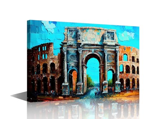 Toile murale moderne pour salon et chambre - Ambiance voyage et vieille ville d'Europe