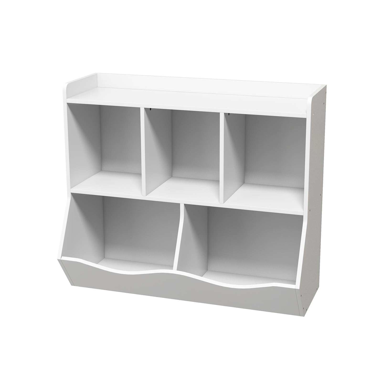 AKDSteel Children's Toy Rack,Toy Storage Box and Storage Cabinet,Children's Bookshelf Suitable for Playroom,Bedroom,Toddler Room,Children's Room,Classroom,Nursery White