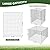 Compost Bin Outdoor, Square Mesh Garden Wire Compost Bin for Stacking Leaves and Yard Waste 36X36X28 Inches