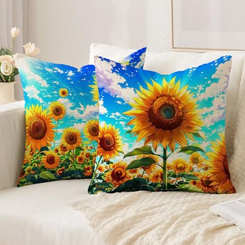Housses de coussin de qualité supérieure effet lin double face imprimé pour patio - 3