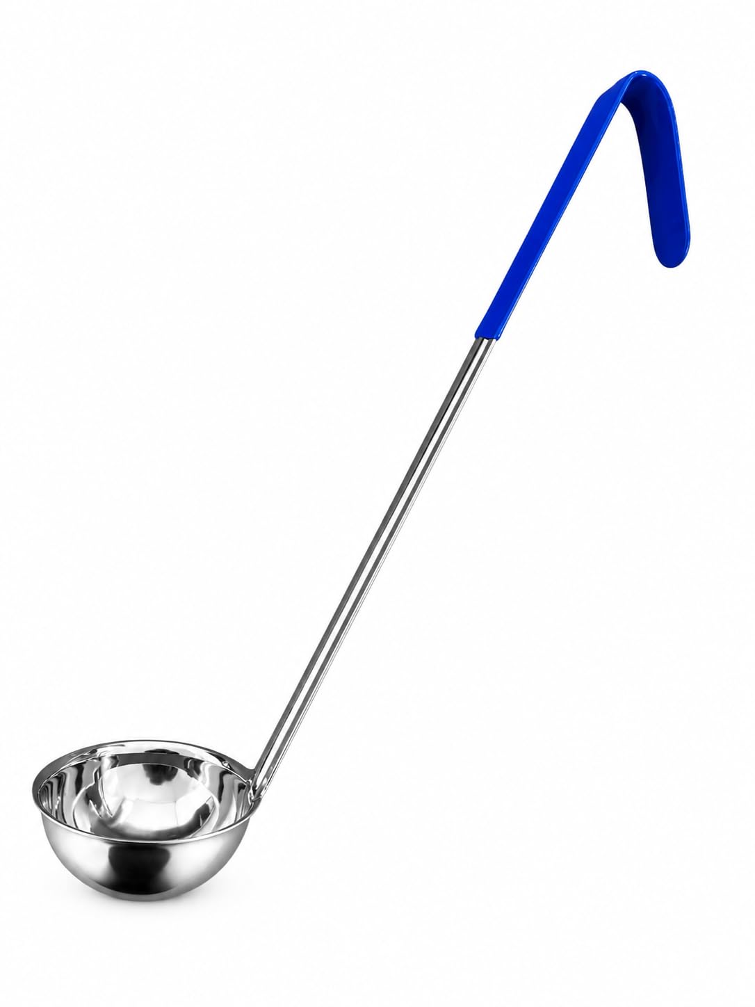 CateringBase Ltd Colour Coded Soup Ladle, Stainless Steel with Blue Handle (2 oz)