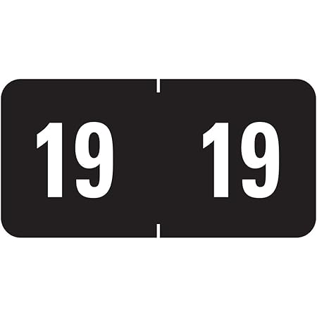 Amazon.com : Smead ETS Color-Coded Year Labels, 2019, Black ...