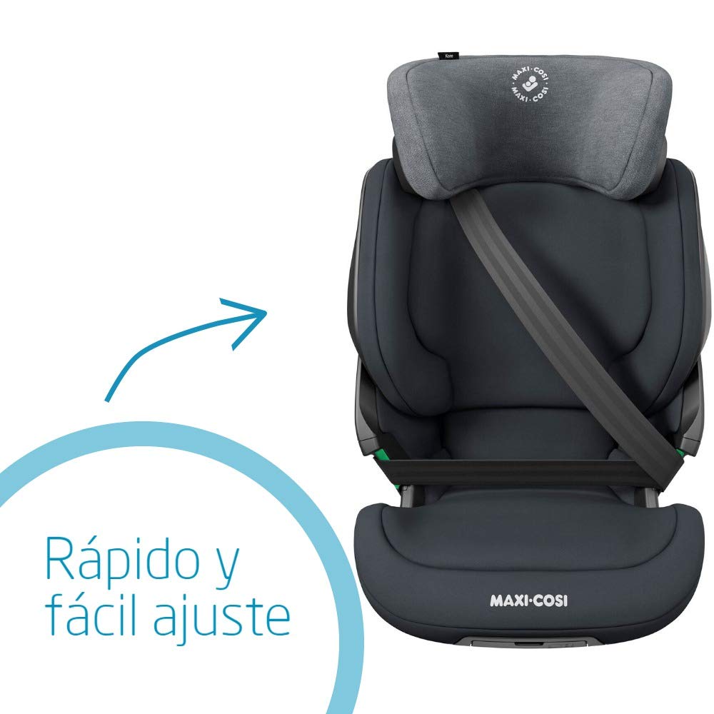 Maxi-Cosi Kore i-Size, Silla de Coche, 3,5 - 12 años, 100 - 150 cm, Silla Coche ISOFIX, Alto/Ancho Ajustable, Sistema de Protección Lateral Plus, Abrochado Rápido y Fácil, Authentic Graphite