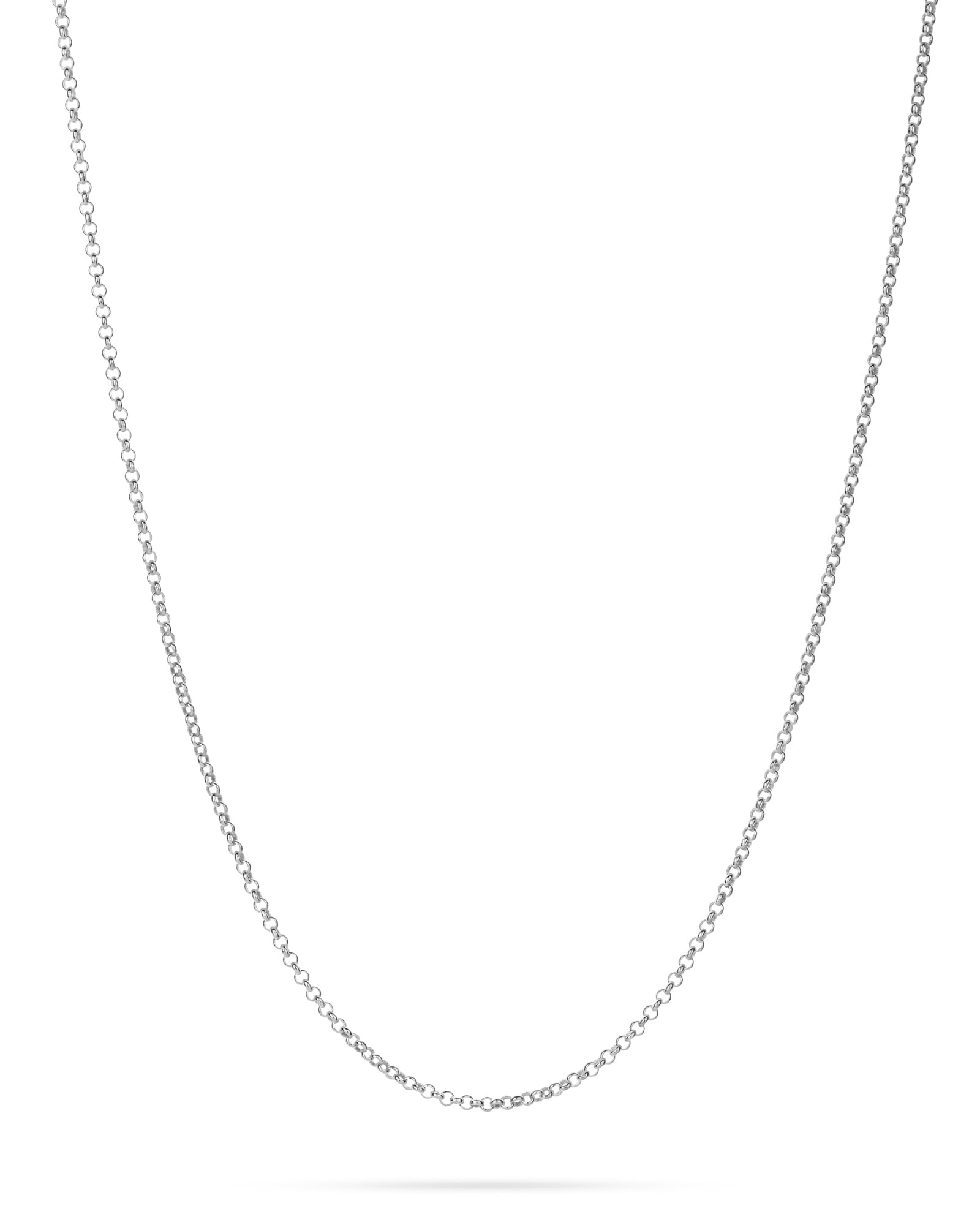 Rashbel 925 Sterling Silver 1.8mm (0.07") Rolo Chain Unfinished 5 Foot Length for Jewelry Making