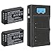 Palogreen 2 Stück EN-EL20 EN-EL20a Akkus und Smart LCD Display Dual USB Ladegerät für Nikon Coolpix P950, P1000, P1100, Coolpix A, 1 AW1, 1 J1, 1 J2, 1 J3, 1 S1, 1 V3, DL24-500 Digital Kamera