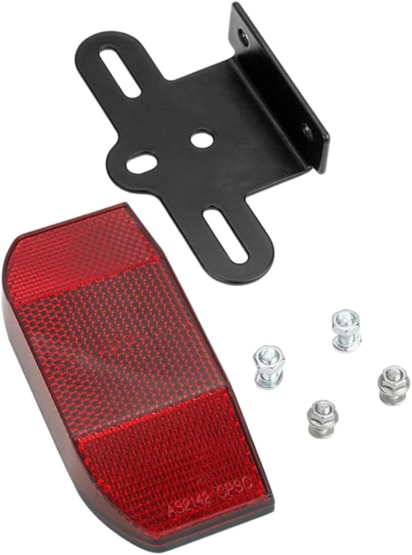 Mikikit 4sets Reflector Lamp Lightweight High Reflective Plastic Warning Reflector for Night Riding Compatible and Motorcycles Easy to Install Safety Accessory