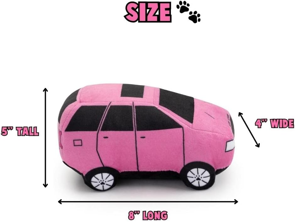 Bad Dog Ruff Rover パロディ ぬいぐるみ 面白い きしむ 楽しい犬用おもちゃ (ピンク)