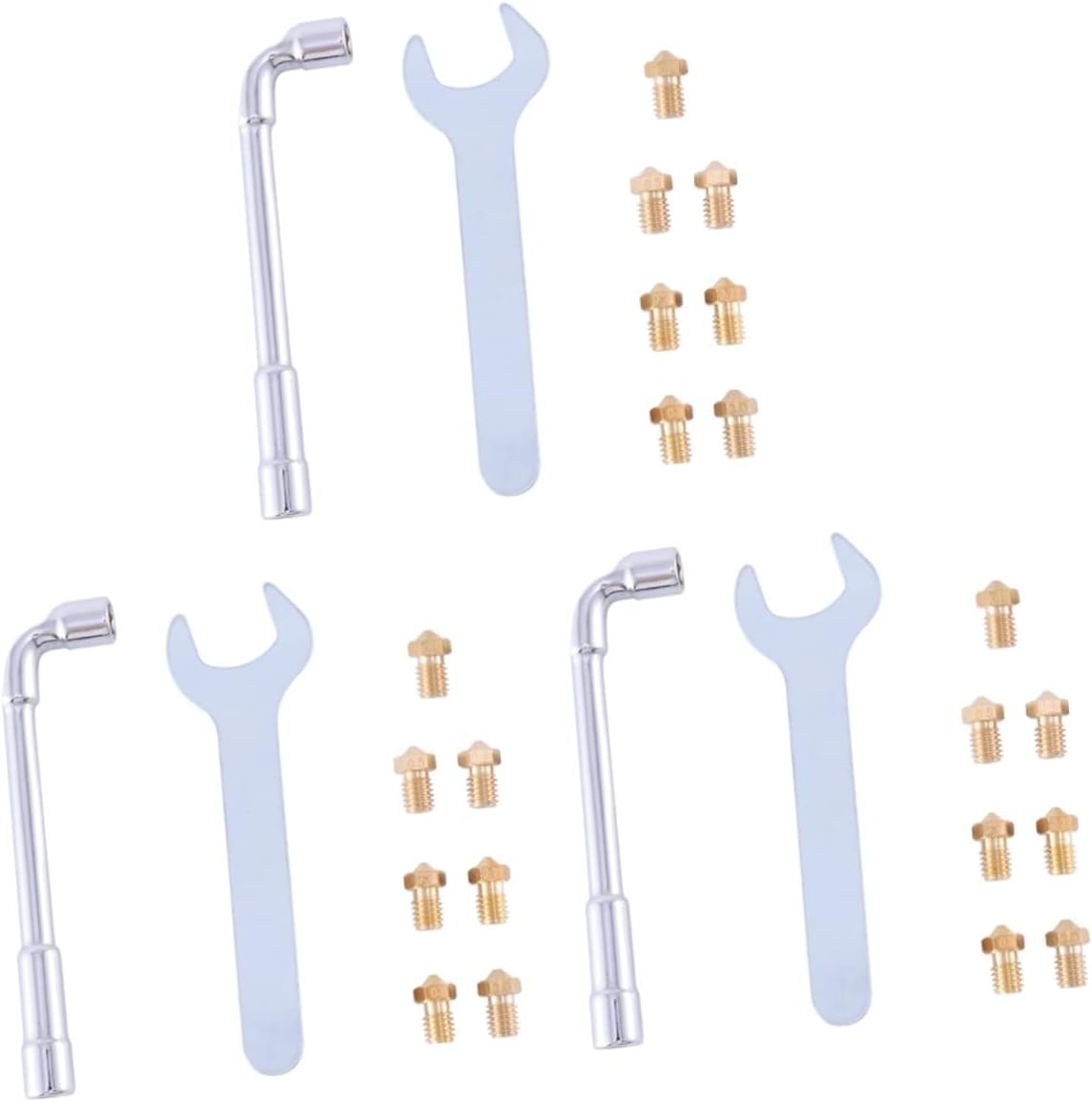 Operitacx Lot de 27 buses pour imprimante 3D – Imprimante 3D – Accessoires – Raccords en laiton – Imprimante 3D – Buse d&rsquo;extrudeuse – Imprimante 3D…