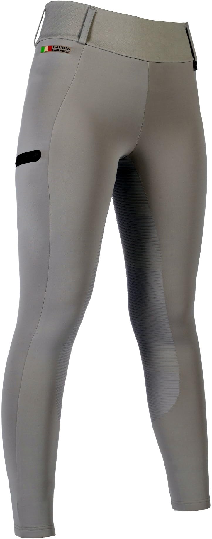 HKM Women's Livigno Silicone Full Seat Riding Leggings, Stone Grey, 34