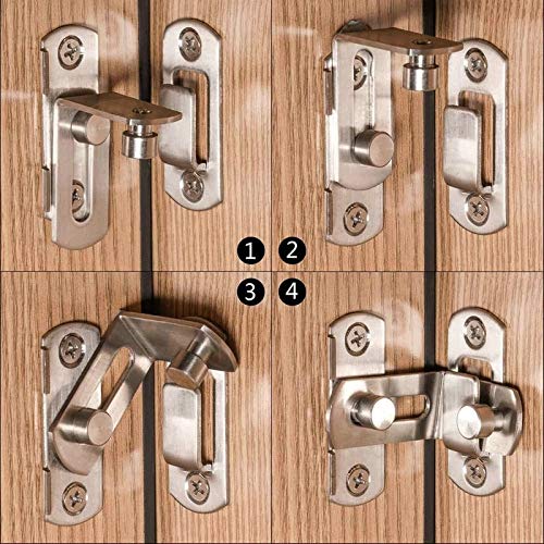 3/4 Inch 90 Degree Right Angle Door Latch Hasp Bending Latch Barrel Bolt With Screws For Doors Buckle Bolt Sliding Lock Hinge Jig (Size : Small) #TOP2
