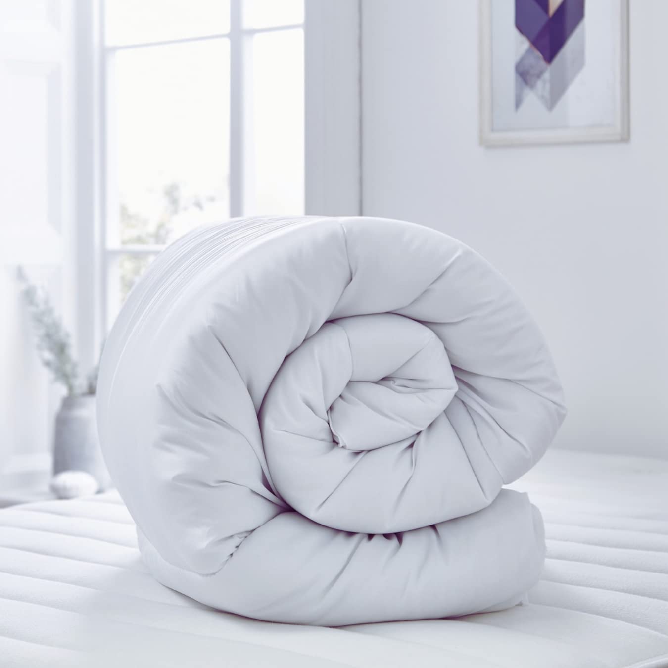 Axcent Comfort 4.5 Tog Quilt King Duvet – Soft, Anti Allergy, Lightweight & Cool Summer Hollowfibre Filled Duvets – Polycotton Cover Hotel Quality Bedding