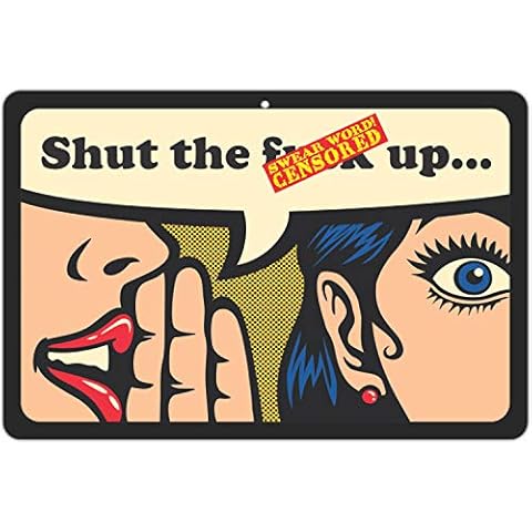 ATX CUSTOM SIGNS - Crude Adult Funny Sign That Says Shut The F up Cover