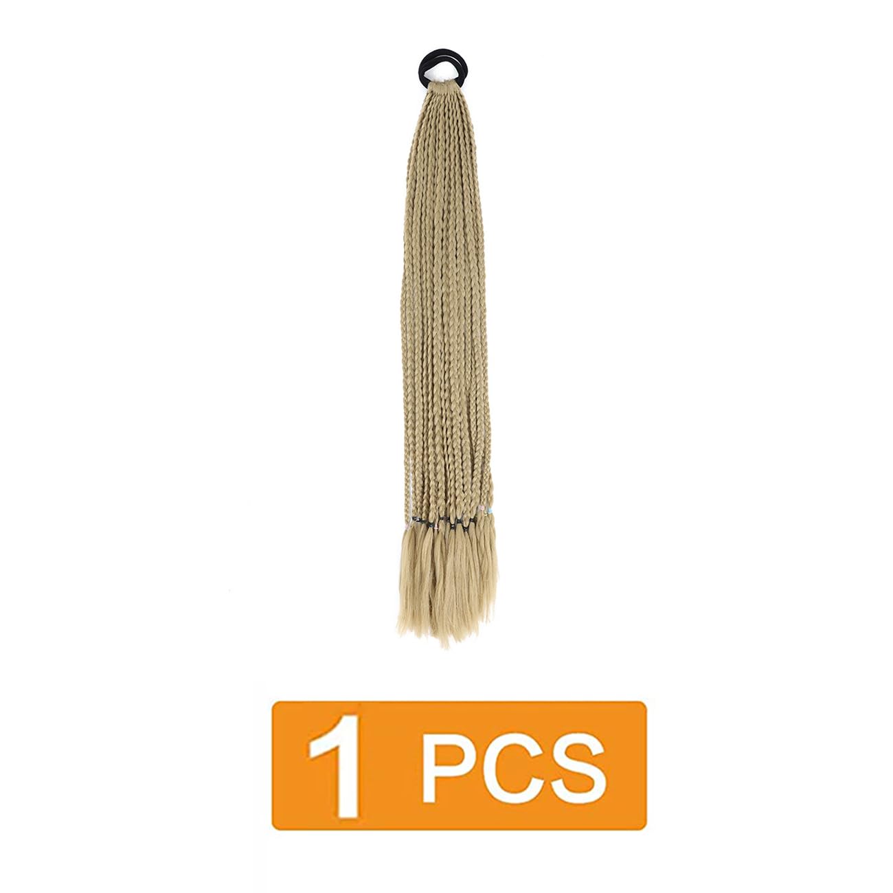 prinfantasy Braided Ponytail Extension with Hair Tie Long Around Ponytail Hair Extensions Soft Synthetic Pony Tail Hairpieces for Women Girls with Bleach Blonde BZ123 - Image 2