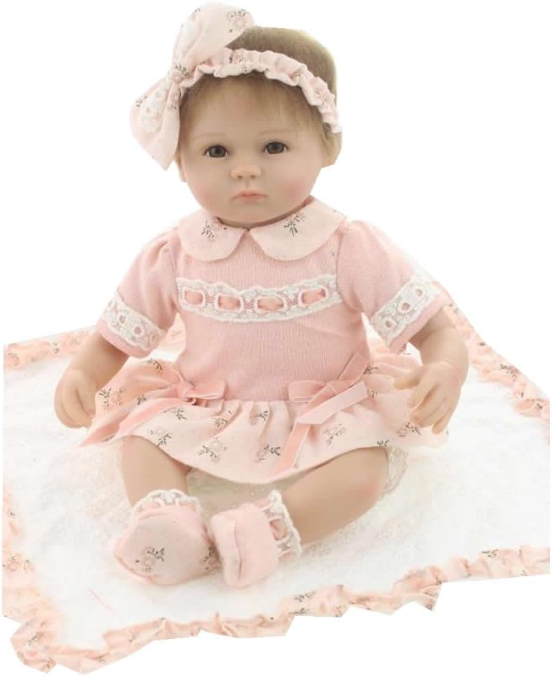 NPK 18IN/45cm Reborn Baby Doll Soft Silicone Newborn Baby Girl Toy