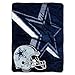 NFL Dallas Cowboys 60-Inch-by-80-Inch Micro Raschel Blanket, "Bevel" Design