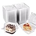 KAHEIGN 60 Pezzi Scatole per Fette Di Torta, 14cm x 10cm Scatole Singole per Cheesecake Scatole per Cupcake A Conchiglia Contenitore per Alimenti Con Cerniera In Plastica Trasparente con Coperchi