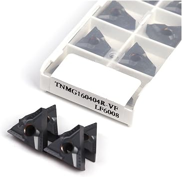 CNC Carbide Insert Cutter TNMG160404 TNMG160408 MA R-VF L-VF LF6008 Cutting Carbide Inserts - 10 Pcs Size TNMG160408R-VFLF6008