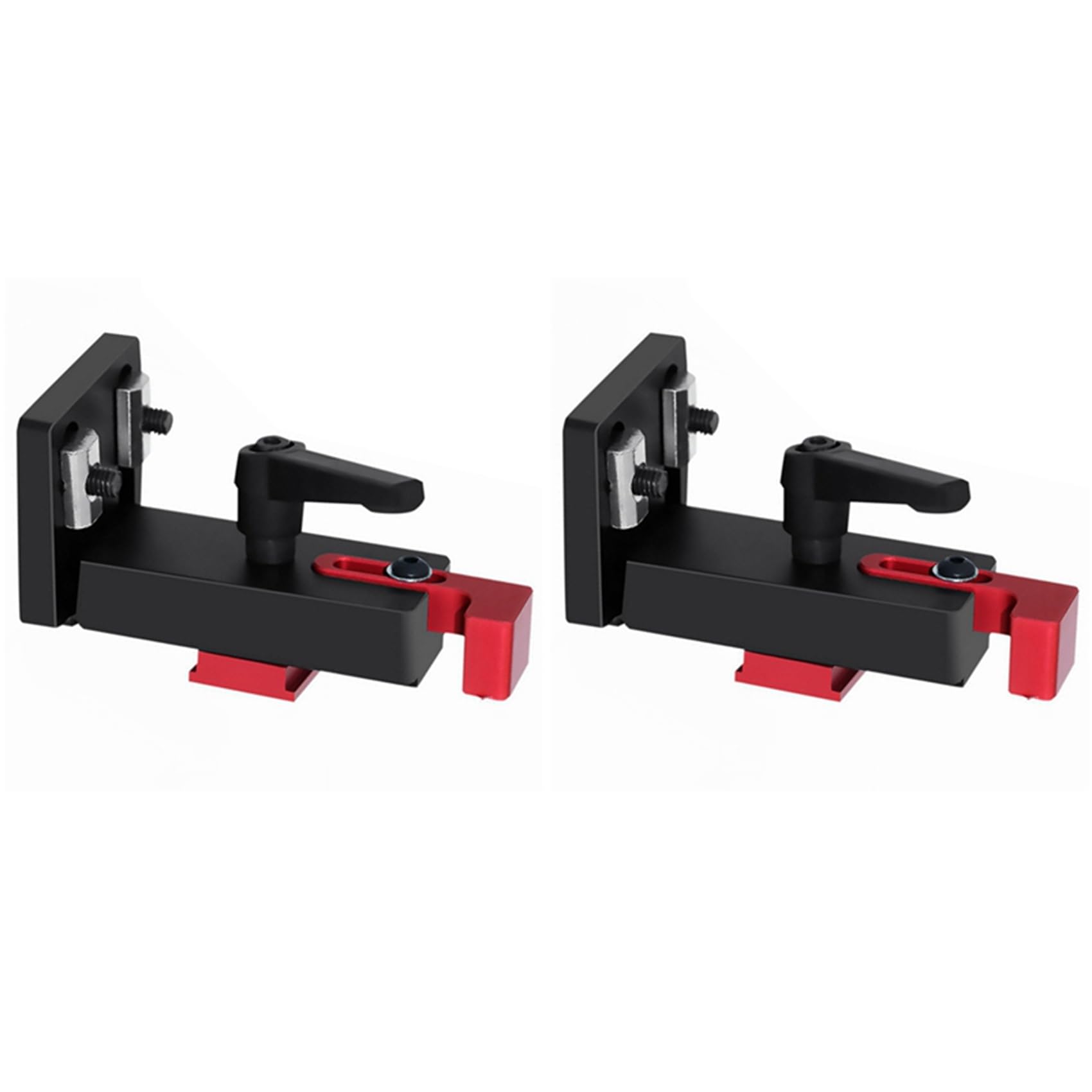 Jnchdghwa Black 2X 45 T-Track Fence Connector Track Miter Stop Sliding Miter Aluminium Chute Connector Gauge Rail Retainer